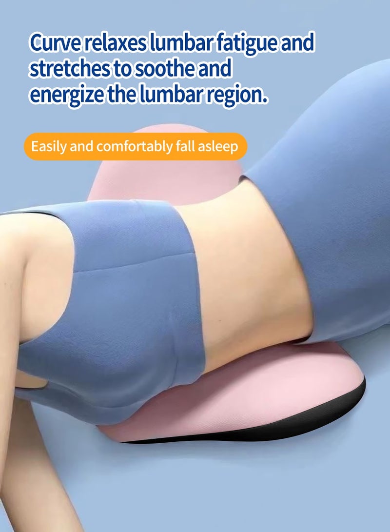 بيروي وسادة أسفل الظهر، وسادة دعم أسفل الظهر، وسادة دعم أسفل الظهر، وسادة دعم الظهر، وسادة دعم الظهر، وسادة دعم الظهر من الإسفنج الميموري فوم لتخفيف آلام الظهر مع غطاء قابل للغسل وسادة ظهر كرسي سرير للظهر للورك الجانبي والركبة والعمود الفقري - Image 2