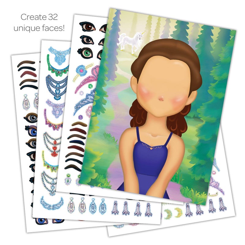 Bendon Create-A-Face Sticker Pad (Princess) - Image 2