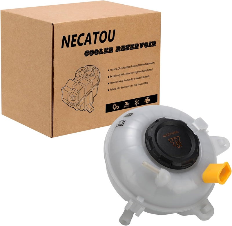 NECATUO خزان سائل التبريد NECATUO مع غطاء لسيارات أودي A3 S3 فولكس فاجن جولف GTI - Image 1