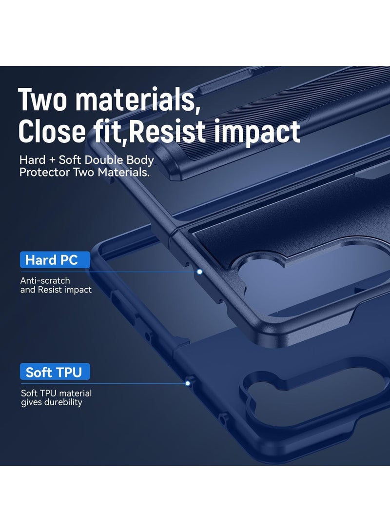 general For Samsung Galaxy Z Fold 5 Case with Kickstand Ring Hold Magnet Skin-Friendly High Value,Samsung Galaxy Z Fold 5 Phone Case Heavy Duty Military Grade Protective Durable Sturdy - Image 5