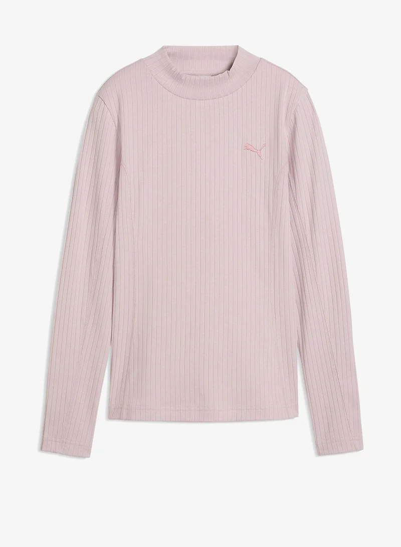 PUMA Her Slim Ribbed T-Shirt