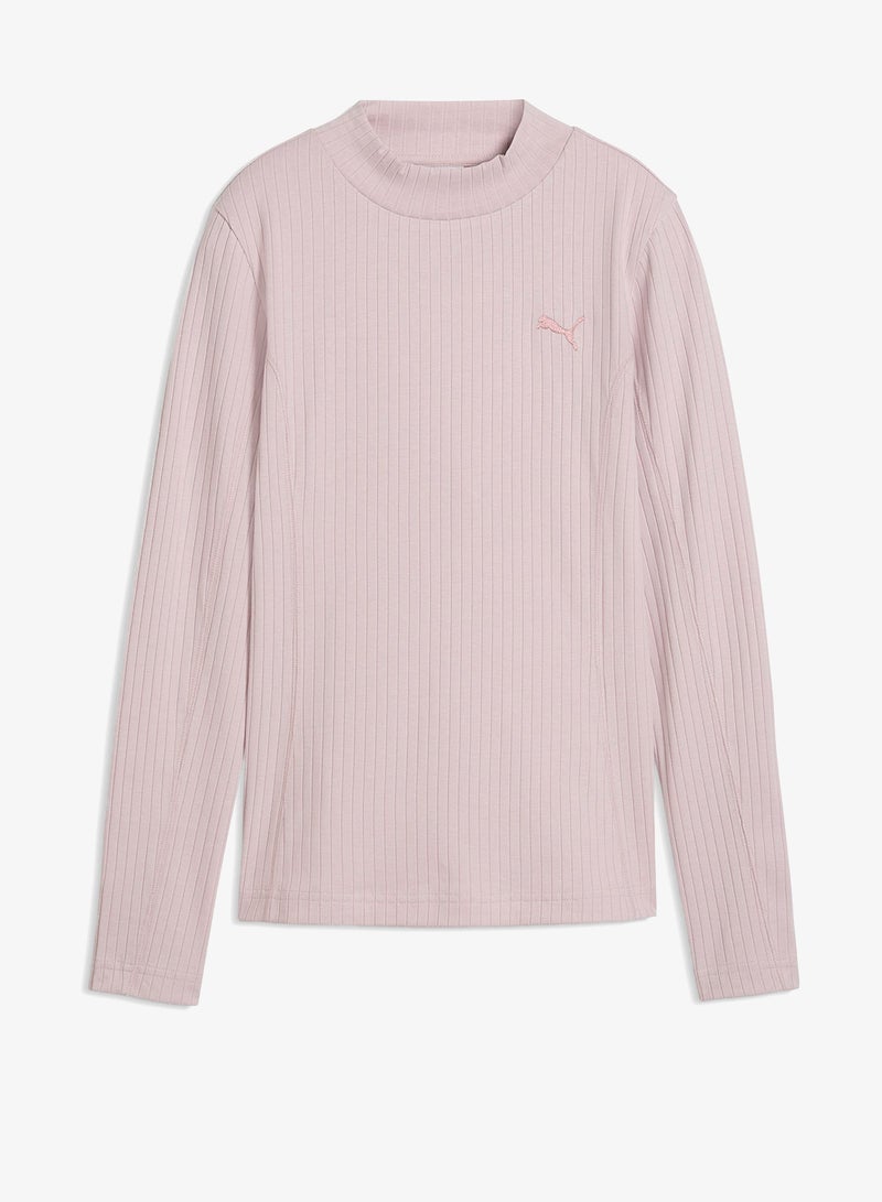 PUMA Her Slim Ribbed T-Shirt - Image 1
