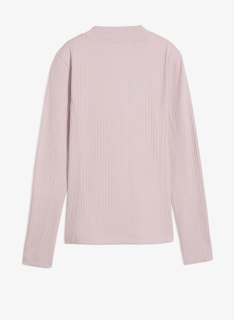 PUMA Her Slim Ribbed T-Shirt - Image 2