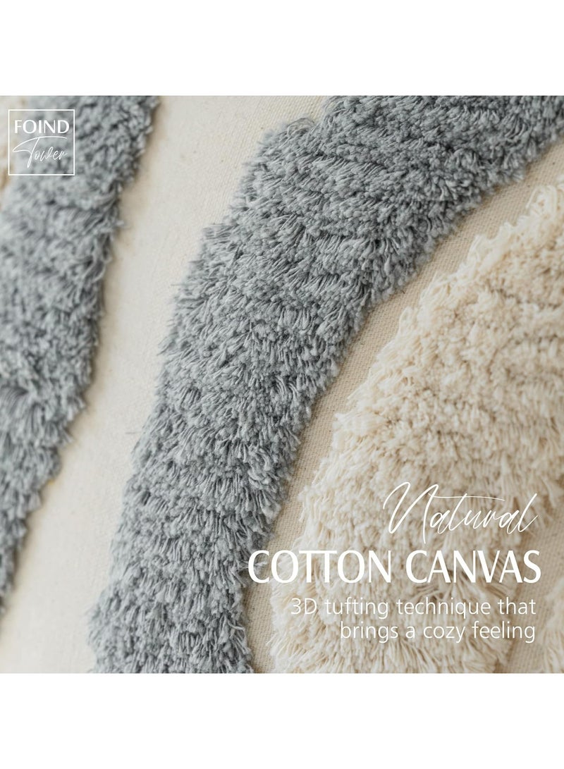 general 2 Piece Pillow Covers, Stylish and Comfortable Bohemian Cotton Canvas Cushion Covers | Tassel Pillow Covers Home Decor 18 ‘x 18’ - Image 2