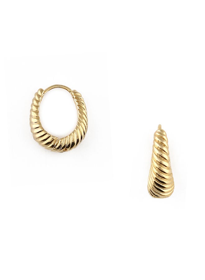 ORELIA LONDON Rope Tapered Hoop Earrings - Image 1