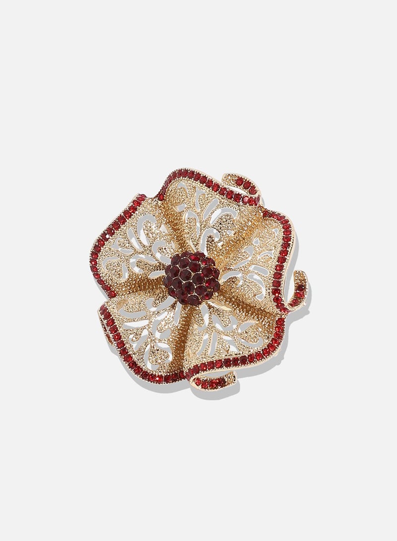 SOHI Stone Setting Flower Artificial Ring Jewellery - Image 2