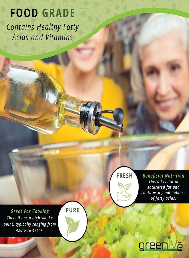 GreenIVe Grapeseed Oil Naturally Grown 100% Pure Cold Pressed Light Flavor High Tempurature Cooking (473 ml GLASS) - Image 3