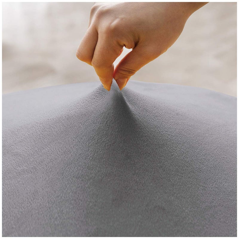 KELUINA Velvet Plush XL Dining Chair Covers  Stretch Chaircover  Spandex High Chairs Protector Covers Seat Slipcover with Elastic Band for Dining Room Wedding  Ceremony  Banquet (Silver Grey  Set of 4)  - Image 3
