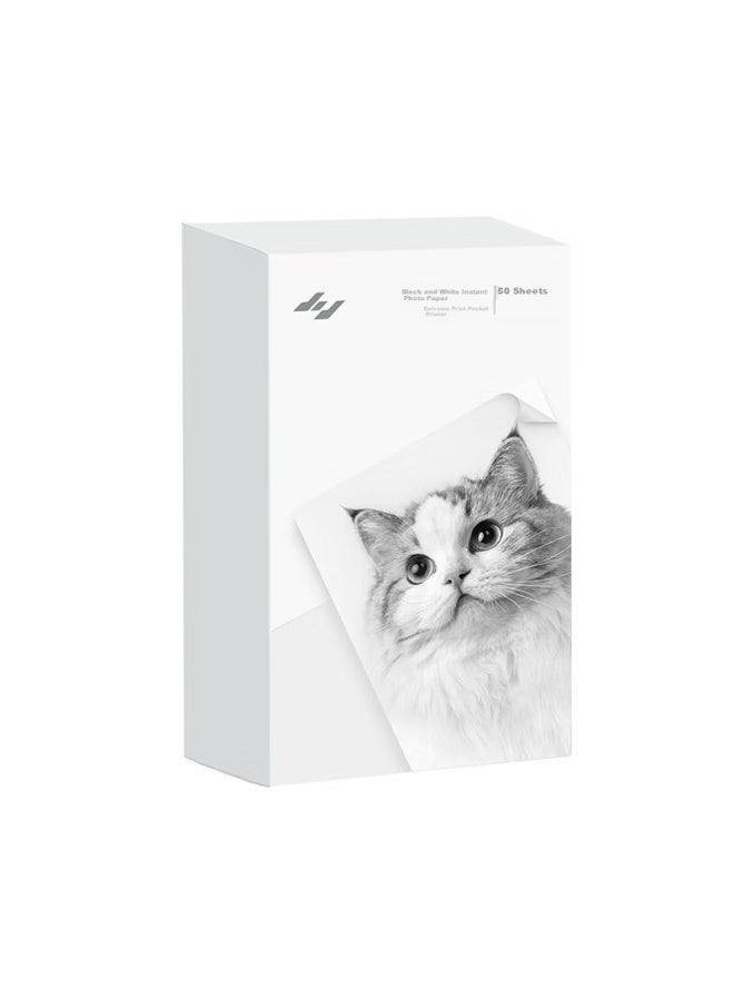 Polar printing Jiyin Pocket Photo Printer Sm60l Black And White Fun Photo Paper , 50 Sheets - Image 2