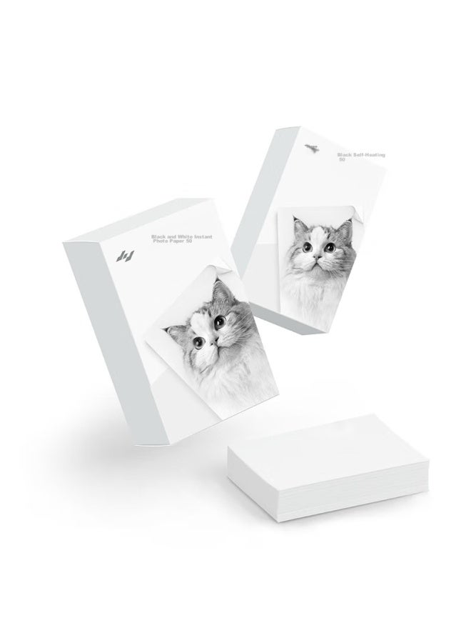 Polar printing Jiyin Pocket Photo Printer Sm60l Black And White Fun Photo Paper , 50 Sheets - Image 3