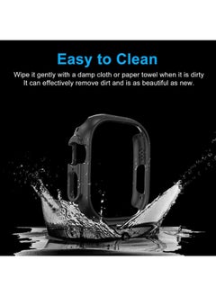SHOPI For Apple Watch Ultra 49mm Bumper Case [NO Screen Protector], 2 Pack All-Around Edge Shockproof Protective Hard PC Slim Bumper Cover Case for Apple Watch Ultra 49mm - Black  - Image 3