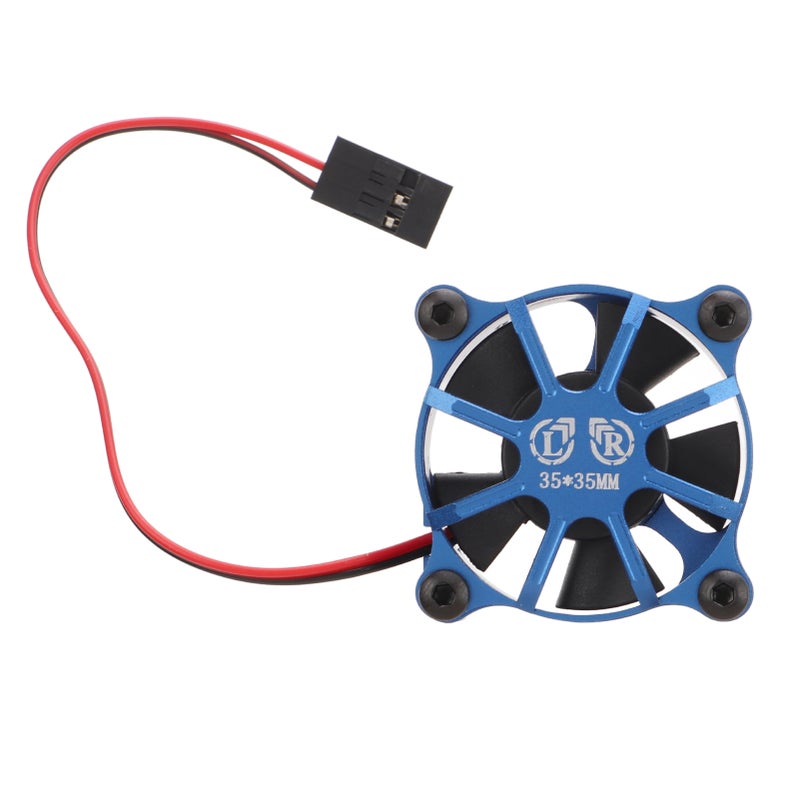 Motor Cooling Fan 35x35mm Aluminium Alloy Fast Cooling RC Car ESC Cooling Fan with Fan Cover For 1/10 1/12 1/8 RC Car Dark Blue - Image 2