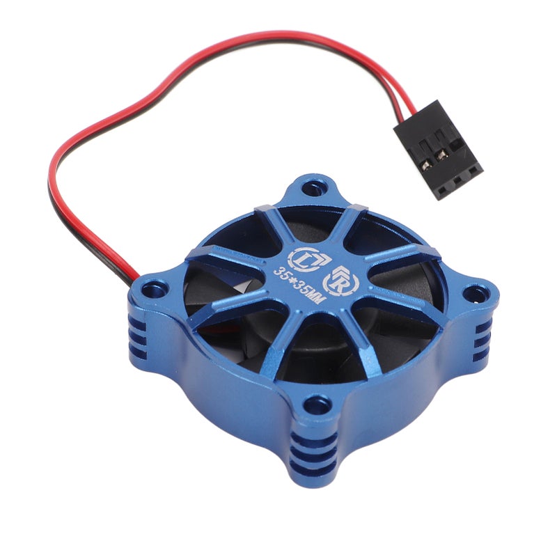 Motor Cooling Fan 35x35mm Aluminium Alloy Fast Cooling RC Car ESC Cooling Fan with Fan Cover For 1/10 1/12 1/8 RC Car Dark Blue - Image 4