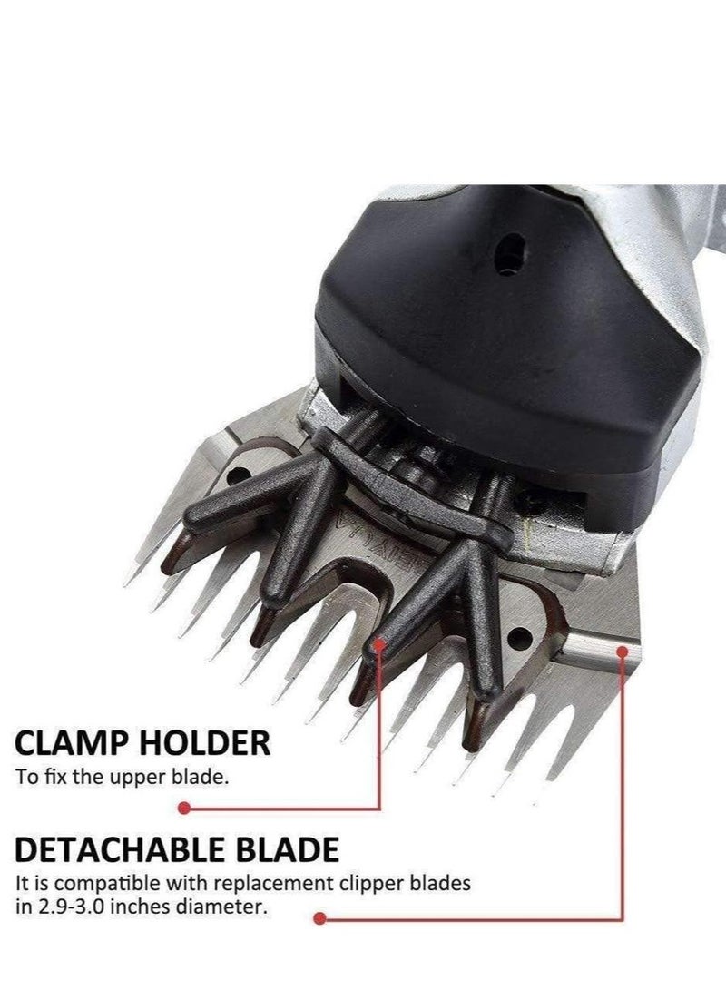 جيرزون مقص صوف احترافي بقوة 1000 وات، ماكينة قص شعر الحيوانات الأليفة الكهربائية، ماكينة قص شعر الحيوانات الاحترافية مع ماكينة قص شعر قابلة للتعديل - أسود - Image 3