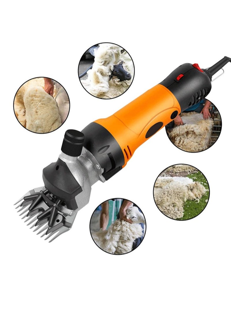 جيرزون مقص صوف احترافي بقوة 1000 وات، ماكينة قص شعر الحيوانات الأليفة الكهربائية، ماكينة قص شعر الحيوانات الاحترافية مع ماكينة قص شعر قابلة للتعديل - أسود - Image 5