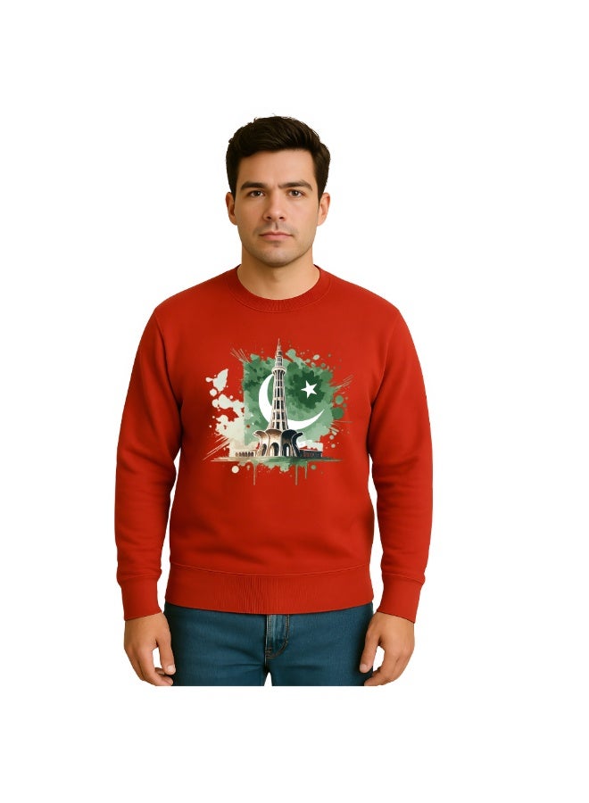 PRINTSHOP4ME Pakistan Men’s Sweatshirt–Printed Pakistan Graphic Design–Long Sleeve Soft Cotton Sweatshirt–Comfortable And Stylish For Travel, Casual Wear&Outdoor Use  - Image 1