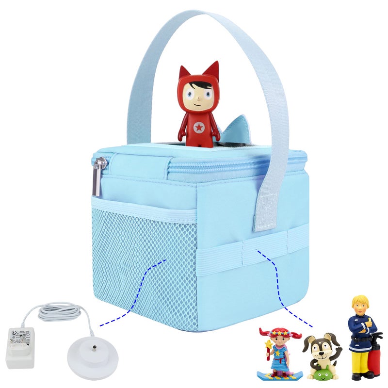 Annmore Carrying Case for Toniesbox and Tonies Figures  with Cover for Tonies Ears  Use for Tonies Characters Transport and Storage  Blue - Image 4