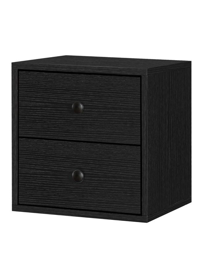 FUSUNBAO Magic DIY Cube Storage Organizer Stackable Cubes for Home Books Clothes Toy -Modular Cubby Storage System -Office Cubical -Bookcase Closet (Black, Drawer Cube) - Image 1