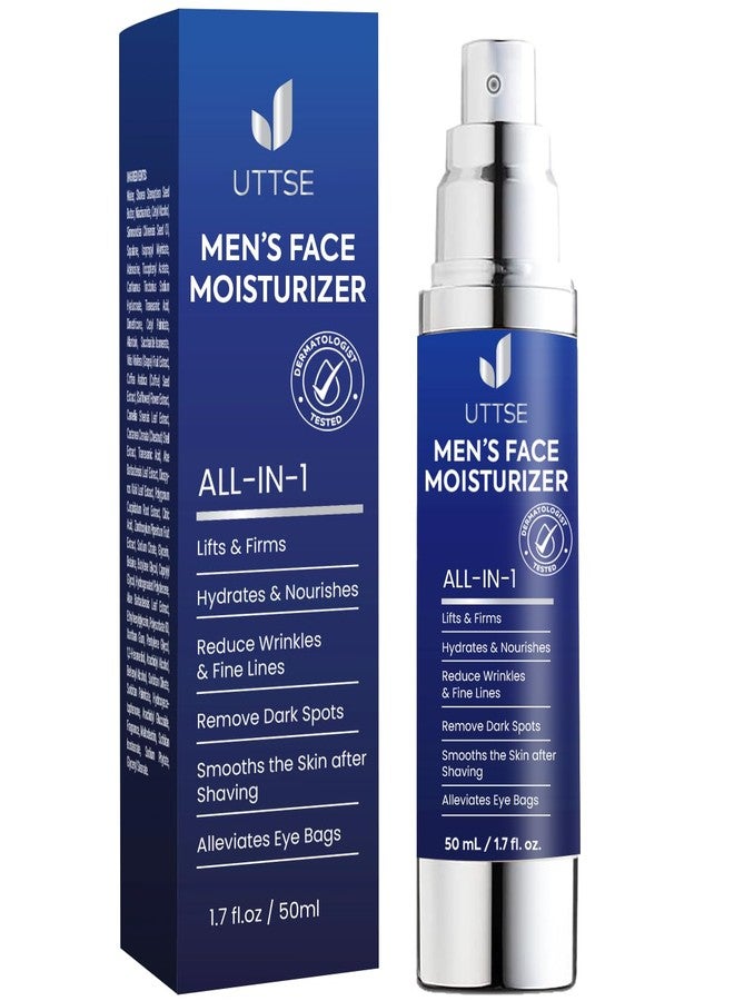 Uttse 6-in-1 Mens Face Moisturizer: Face Cream for Men - Reduce the Look of Eye Bags, Dark Circles, and Puffiness - Skin Care for Men - 1.7 fl oz - Image 1