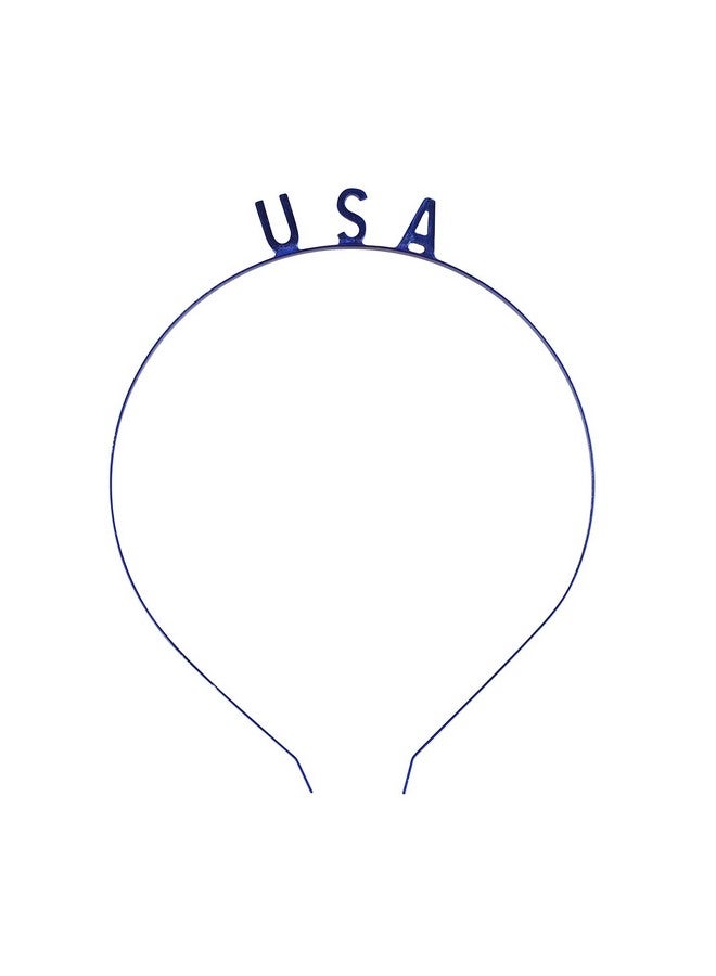 Lux Accessories Red Blue White Happy 4Th Usa America Wire Fashion Headband (3Pc) - Image 3