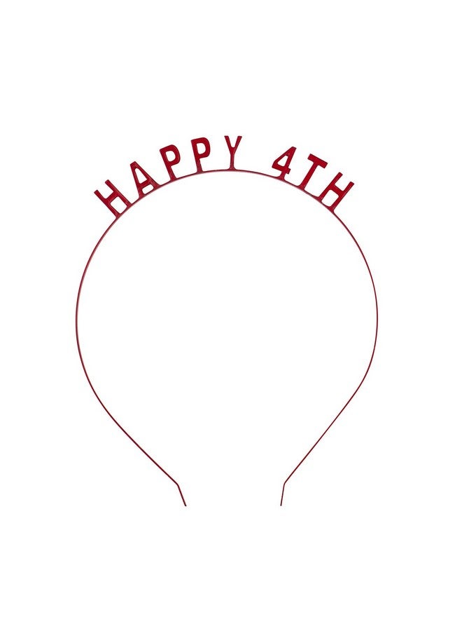 Lux Accessories Red Blue White Happy 4Th Usa America Wire Fashion Headband (3Pc) - Image 2