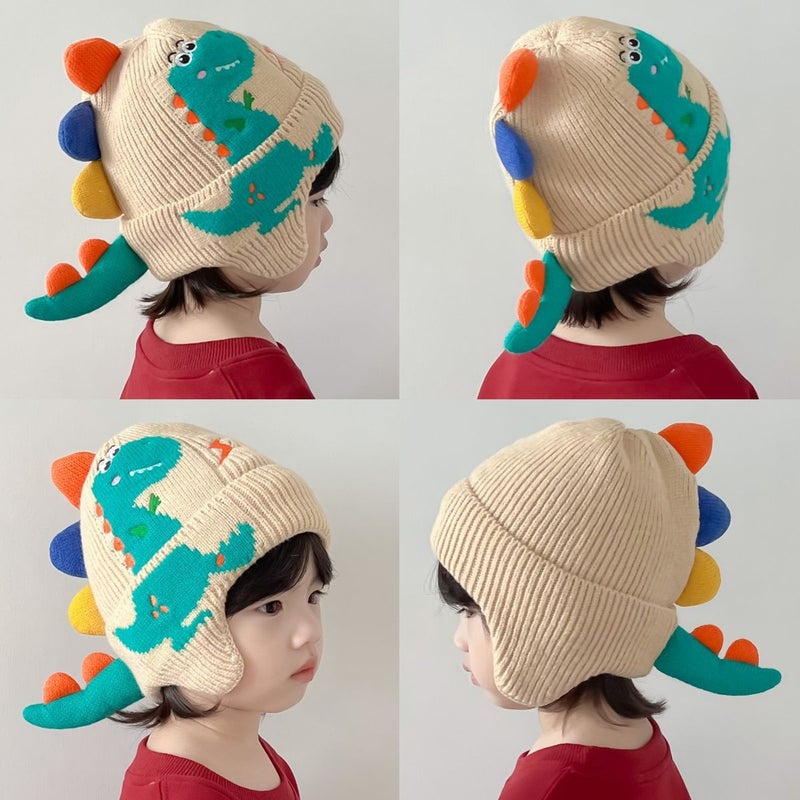 Children'S Hat Boys' Cute And Super Cute Knitted Woolen Hat Girls' Windproof Ear Protection Baby Thickeneded Warm Hat - Image 2