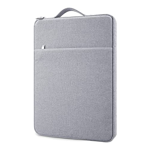 MicaYoung 14 Inch Laptop Sleeve Case Water-Resistant Protecive Bag with Front Pocket Retractable Handle Notebook Carrying Case for 14 Inch Chromebook Notebook,Gray - Image 1