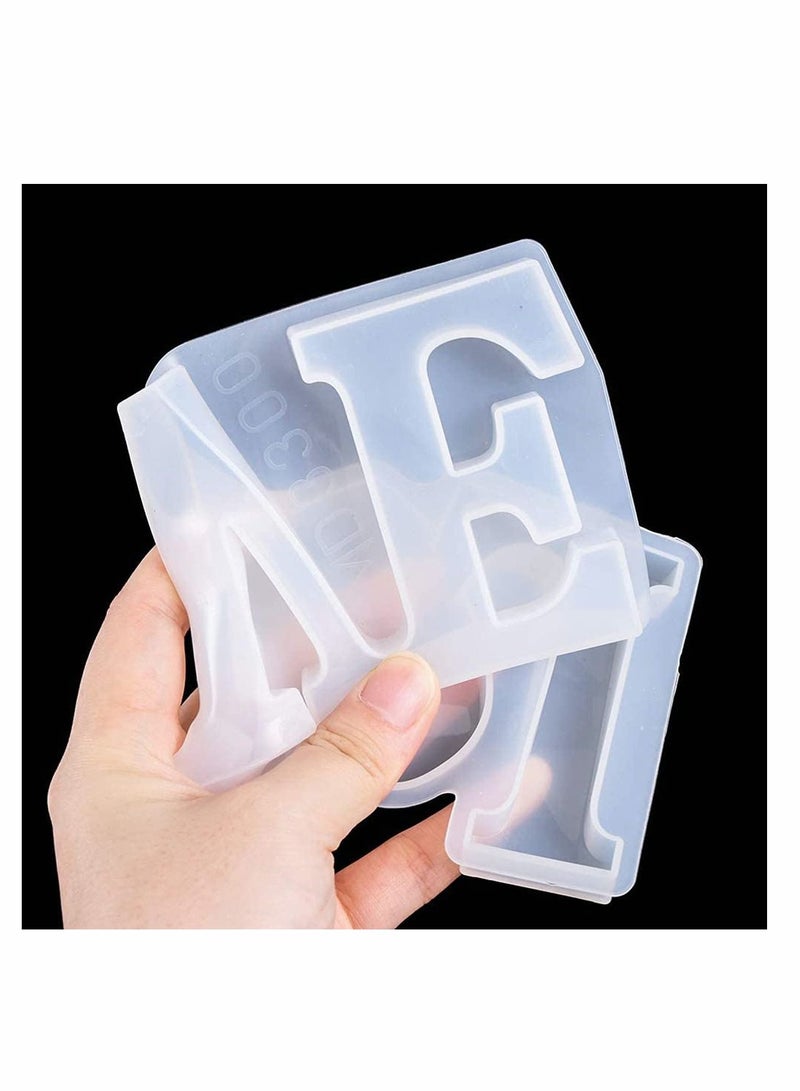 KASTWAVE Crystal Silicone Letter Molds, Love Home Family Resin Molds Kit, DIY Epoxy Molds for Home Decor Wall Art Hanging (Mix 3 Pcs) - Image 4