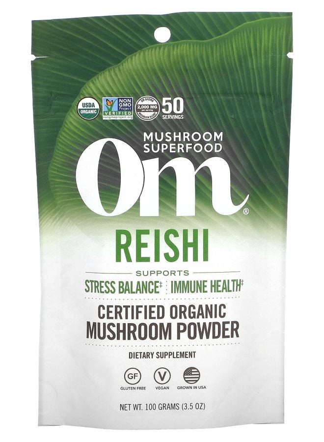 Reishi  Certified Organic Mushroom Powder 3.5 oz (100 g)