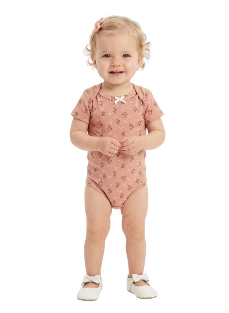 Bambimici Flower Desert Baby  Bodysuit Short Sleeve  – 3-Piece Newborn Outfit - Image 3