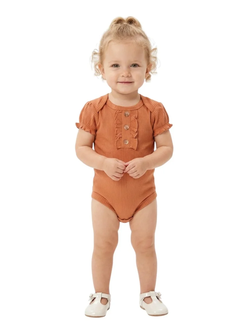 Bambimici Flower Desert Baby  Bodysuit Short Sleeve  – 3-Piece Newborn Outfit