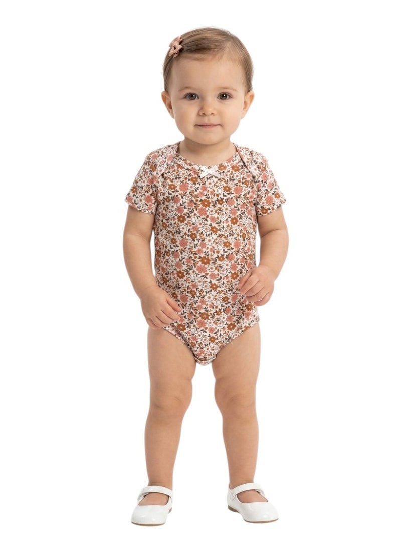 Bambimici Flower Desert Baby  Bodysuit Short Sleeve  – 3-Piece Newborn Outfit - Image 4