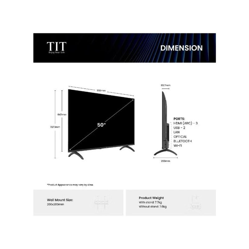 Smart TV for living room use, A+ panel, black finish, 4K FHD resolution with Dolby Vision Atmos, HDR10/HLG, Game Mode, Android 14, Google Assistant, HDMI ARC - Image 4