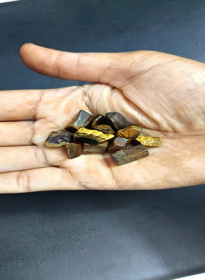 Astroghar Natural Citrine Green Aventurine Pyrite Tiger's Eye Set of 4 Crystals Chips Set Wealth and Prosperity Kit for Reiki Healing and Grid Making - Image 4