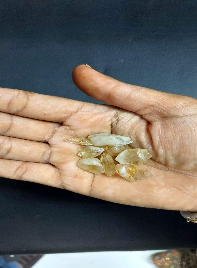 Astroghar Natural Citrine Green Aventurine Pyrite Tiger's Eye Set of 4 Crystals Chips Set Wealth and Prosperity Kit for Reiki Healing and Grid Making - Image 3