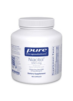 بيور إنكابسيليشن Pure Encapsulations Niacitol 650 mg | نياسين مضاد للحساسية لا يسبب الاحمرار لدعم الهضم وتخليق الهرمونات وتكوين الأنسجة | 180 كبسولة  - Image 1
