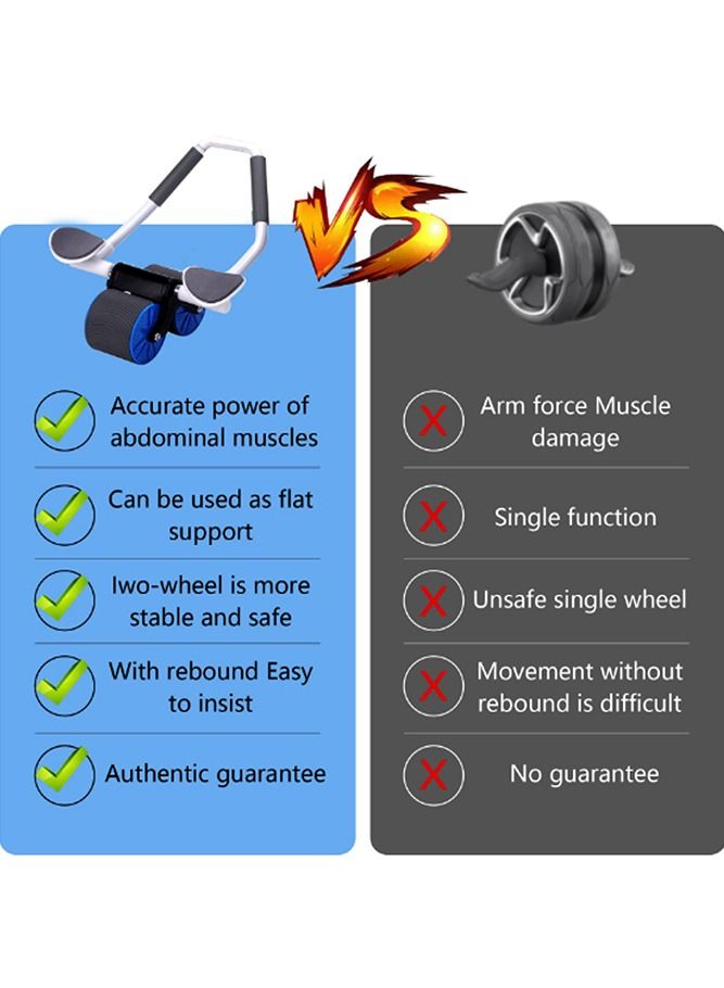 Max Strength Strength Professional Ab Roller Wheel Fitness Ab Machine (Blue With Timer)  - Image 3