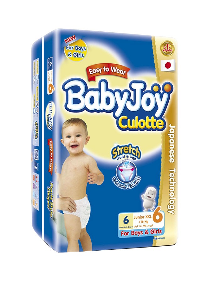 BabyJoy Baby Joy Culotte Stretch Pants Diapers Size 6(16+ Kg ), 6 Count