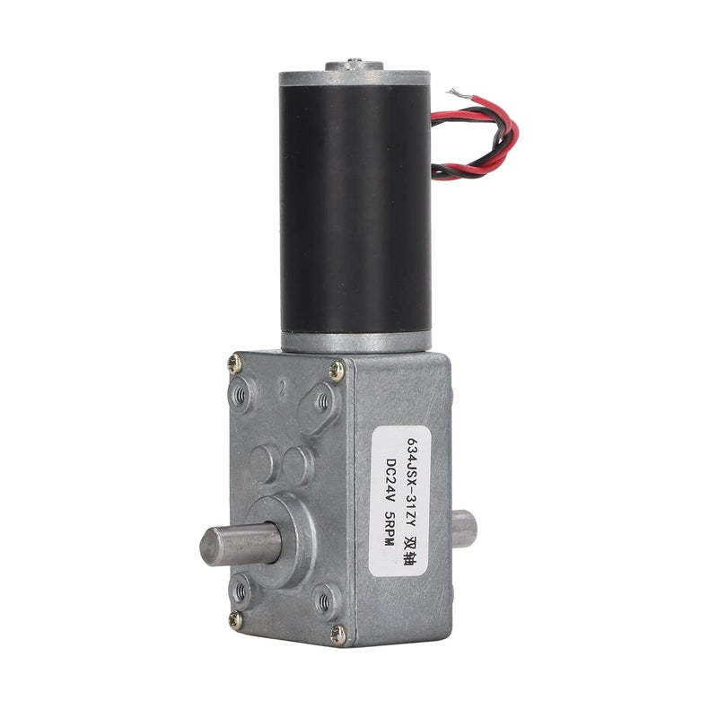 5RPM 24V DC Gear Motor High Torque Dual Shaft Reversible For Printers Copiers - Image 1
