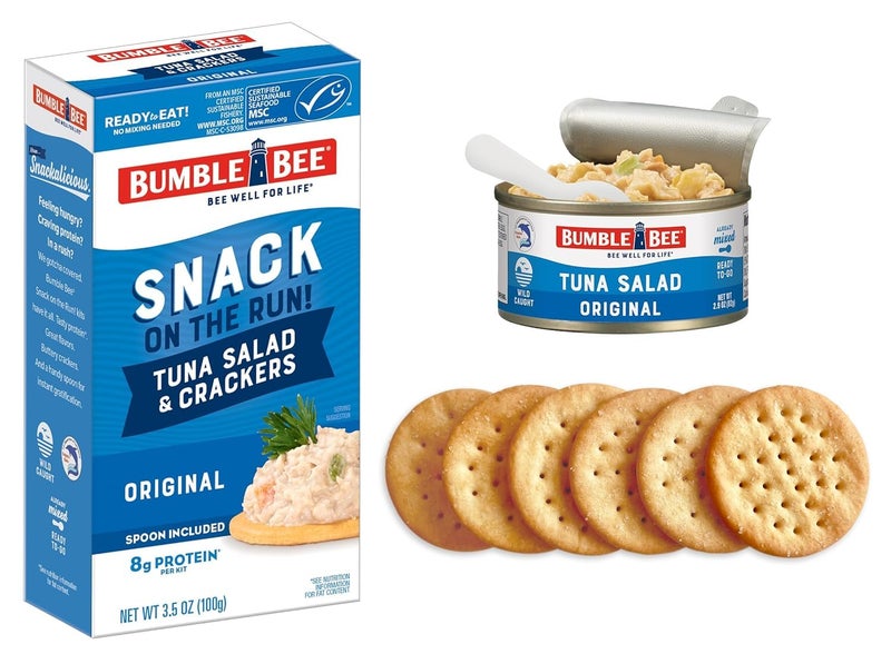 Bumble Bee Snack On The Run Original Tuna Salad with Crackers Kit (Pack of 12) - Ready to Eat Protein Snack Pack - 8g Protein per Box - Wild Caught MSC Certified Tuna - Image 4
