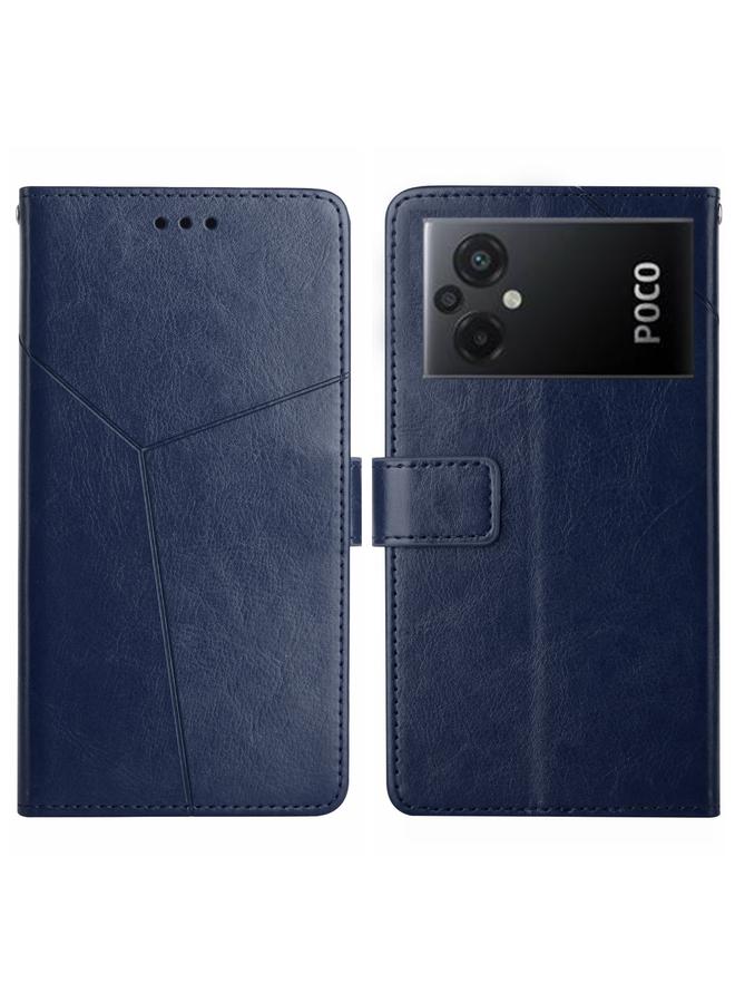 The Bros Case For Xiaomi Poco M5 4G/5G/M4 5G HT01 Y-shaped Pattern Flip Leather Phone Case