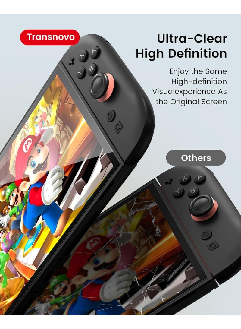 Transnovo 2-Pack Screen Protector Tempered Glass Compatible with Nintendo Switch 2 2025 [9H Hardness], Bubble-Free, Anti-Scratch, HD Clear with Alignment Frame Travel Case Friendly Cover Accessories  - Image 3