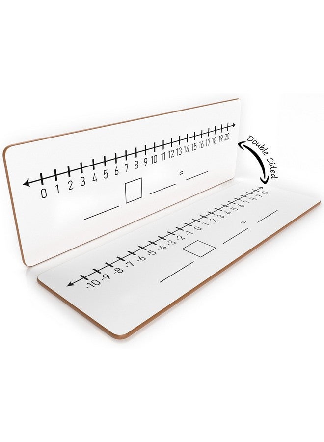 Scribbledo Negative Number Line Board 4”X12” Inch Lapboard Double Sided White Board Featuring -10 Through +10 Number Line & 0-20 Dry Erase Students Desk Whiteboard Math Manipulatives - Image 4