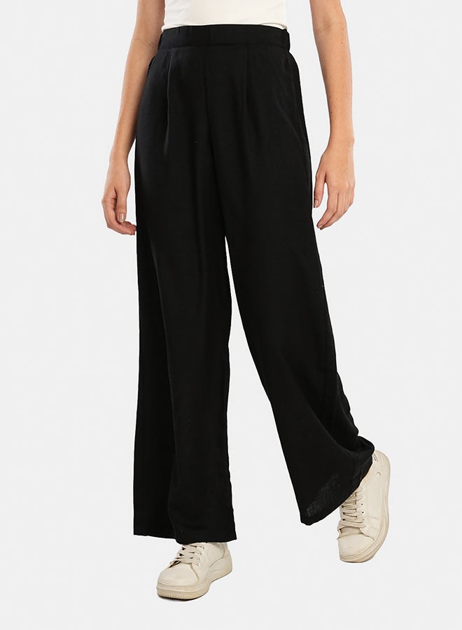 Carina Black Comfy Lounge Pants - Image 2