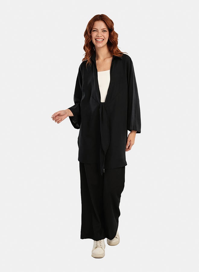 Carina Black Comfy Lounge Pants - Image 5