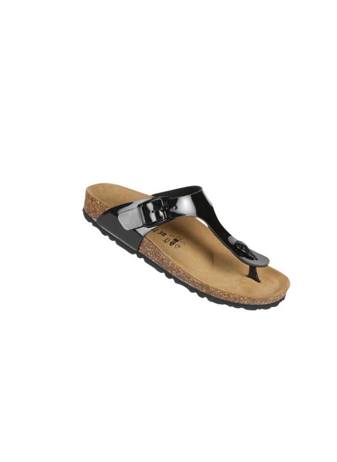 BiOCHIC - Biochic Ladies Slim Thong Sandals 012-465 1830-Black - Image 1