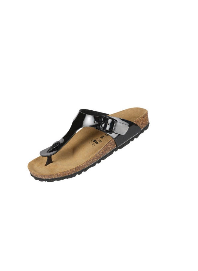 BiOCHIC - Biochic Ladies Slim Thong Sandals 012-465 1830-Black - Image 1