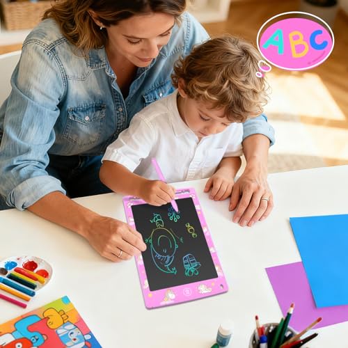 Mafiti LCD Writing Tablet 8.5 Inch Electronic Writing Drawing Pads Portable Doodle Board Gifts for Kids Toys for Girls Pink - Image 3