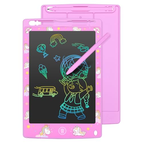 Mafiti LCD Writing Tablet 8.5 Inch Electronic Writing Drawing Pads Portable Doodle Board Gifts for Kids Toys for Girls Pink - Image 1