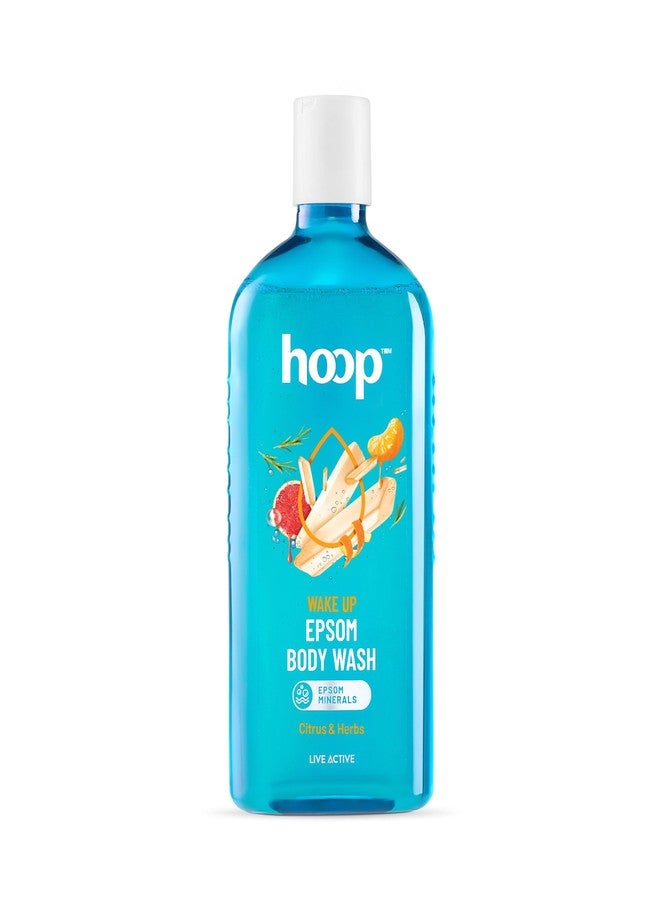 hoop Epsom Body Wash Citrus & Herbs | Epsom Salt Body Wash with Bath Salt | Refreshing Shower Gel with Uplifting Citrus Aroma | 300 ml - Image 1